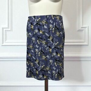 Trisisto Femme, Floral Pencil Skirt, Size 4, Blue, White, Green